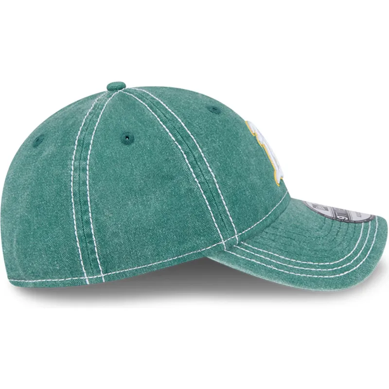 mutsid-kumer-roheline-reguleeritav-9twenty-washed-contrast-oakland-athletics-mlb-new-era