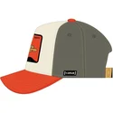 capslab-curved-brim-daffy-duck-loo11-daf-looney-tunes-beige-and-orange-snapback-cap