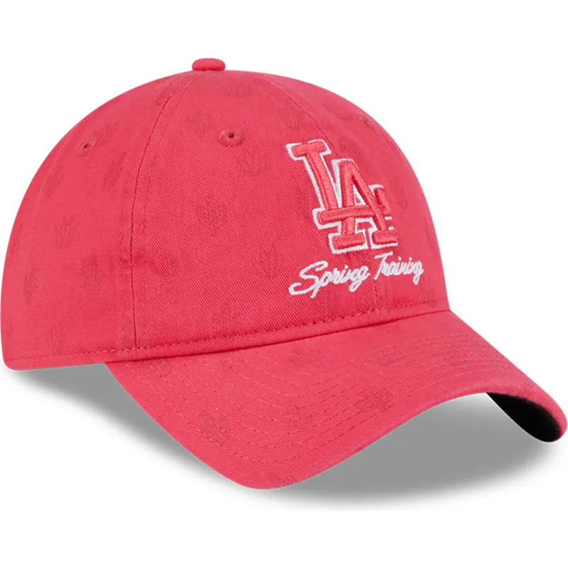 mutsid-kumer-roosa-reguleeritav-9twenty-pattern-spring-training-fan-pack-2025-los-angeles-dodgers-mlb-new-era