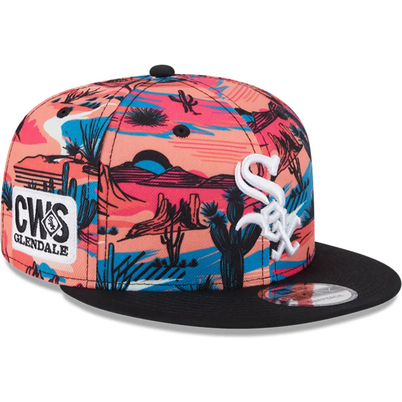 mutsid-lame-mitmevarviline-snapback-9fifty-printed-spring-training-fan-pack-2025-chicago-white-sox-mlb-new-era