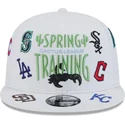 mutsid-lame-valge-snapback-9fifty-scatter-spring-training-fan-pack-2025-mlb-new-era