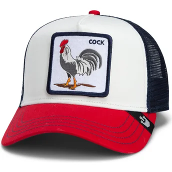 Mütsid kumer veok mitmevärviline snapback Goorin Bros. Cock Team Rooster Original Recipe Team Pride The Farm White, Navy Blue and Red Hat The Farm de Goorin Bro