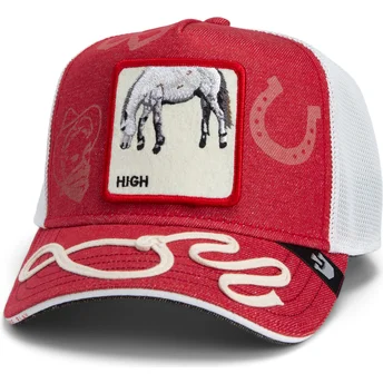 Mütsid kumer veok punane snapback Goorin Bros. High Way Up Horse Play The Farm Red Hat The Farm de Goorin Bros.