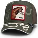 mutsid-kumer-roheline-snapback-goorin-bros-work-double-shift-horse-play-the-farm-green-hat-the-farm-goorin-bros