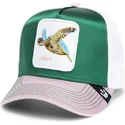 mutsid-kumer-mitmevarviline-snapback-goorin-bros-turtle-wavy-allablur-great-escape-the-farm-green-white-and-pink-hat-the-farm-go