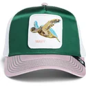 mutsid-kumer-mitmevarviline-snapback-goorin-bros-turtle-wavy-allablur-great-escape-the-farm-green-white-and-pink-hat-the-farm-go