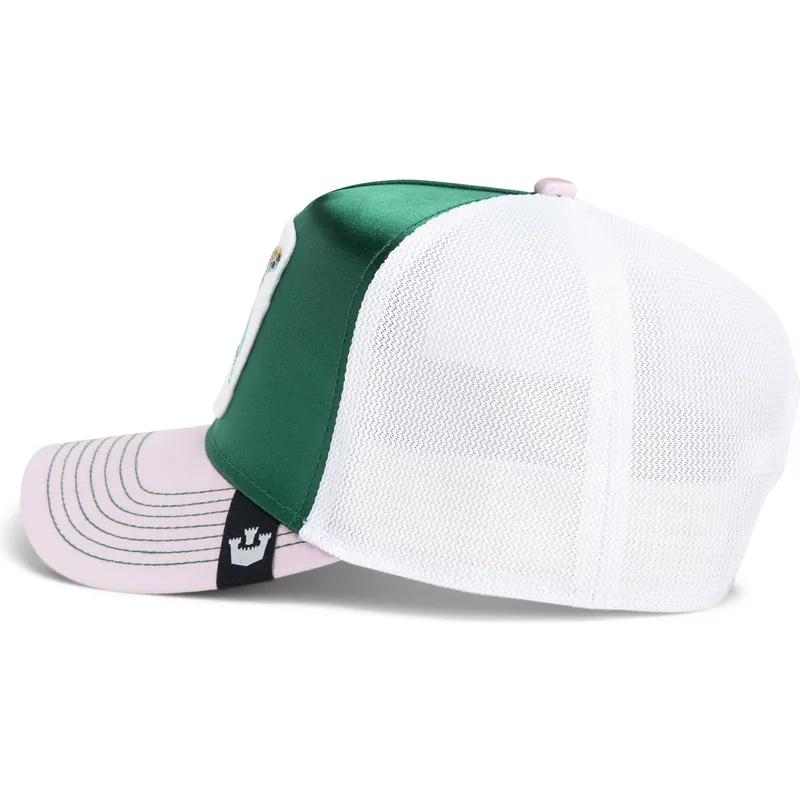mutsid-kumer-mitmevarviline-snapback-goorin-bros-turtle-wavy-allablur-great-escape-the-farm-green-white-and-pink-hat-the-farm-go