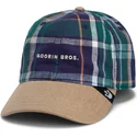 cap-kumer-multicolor-snapback-goorin-bros-curved-brim-hardly-working-papa-cap-madras-the-farm-navy-blue-and-brown-cap-the-farm-d