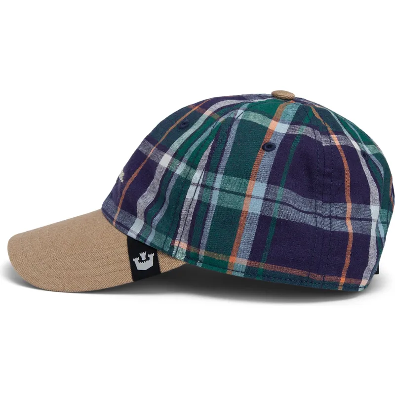 cap-kumer-multicolor-snapback-goorin-bros-curved-brim-hardly-working-papa-cap-madras-the-farm-navy-blue-and-brown-cap-the-farm-d