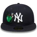 new-era-flat-brim-59fifty-food-icon-new-york-yankees-mlb-navy-blue-fitted-cap