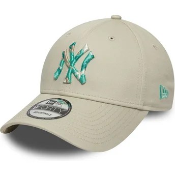 Cap kumer beige adjustable strap 9FORTY Seasonal Infill New York Yankees MLB New Era