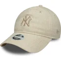 mutsid-kumer-beez-reguleeritav-9twenty-linen-new-york-yankees-mlb-new-era