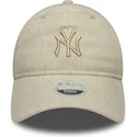 mutsid-kumer-beez-reguleeritav-9twenty-linen-new-york-yankees-mlb-new-era