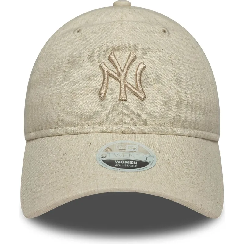mutsid-kumer-beez-reguleeritav-9twenty-linen-new-york-yankees-mlb-new-era