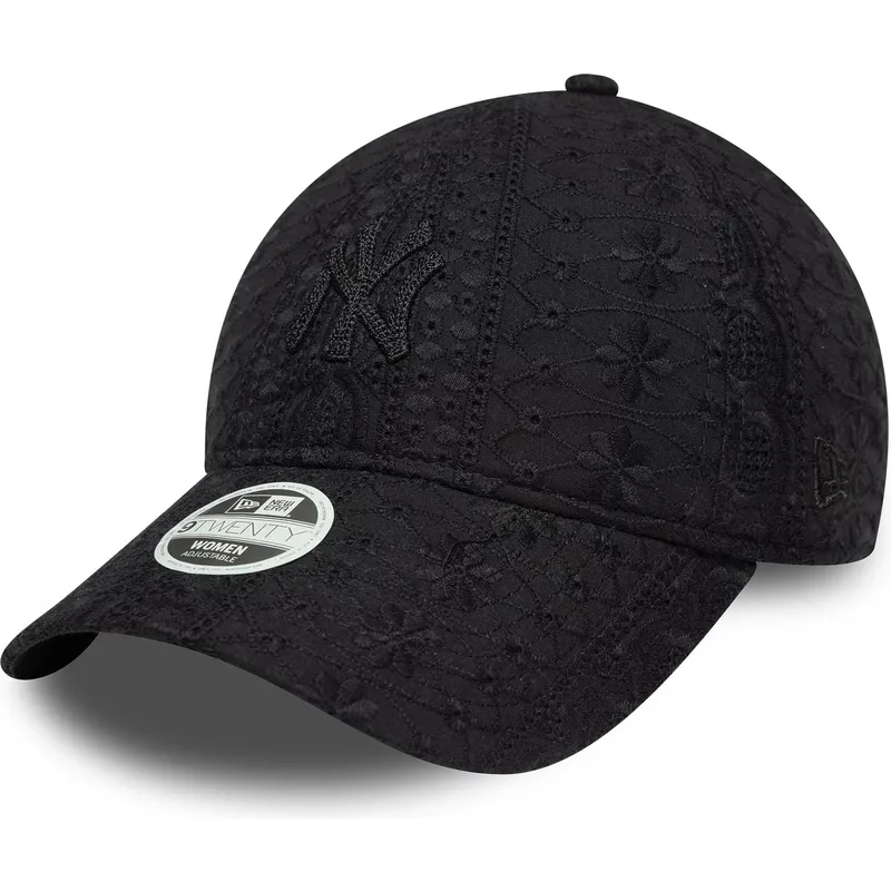 mutsid-kumer-must-reguleeritav-9twenty-broderie-new-york-yankees-mlb-new-era