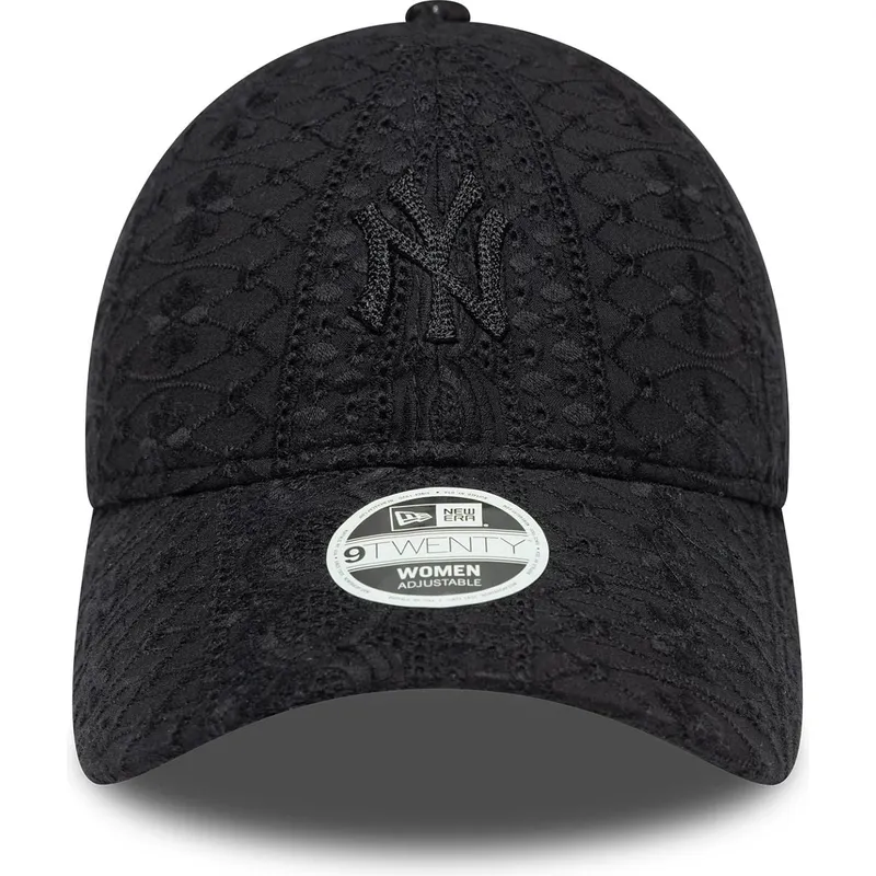 mutsid-kumer-must-reguleeritav-9twenty-broderie-new-york-yankees-mlb-new-era