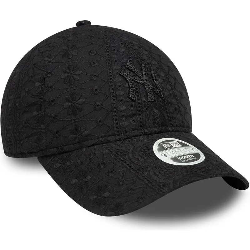 mutsid-kumer-must-reguleeritav-9twenty-broderie-new-york-yankees-mlb-new-era