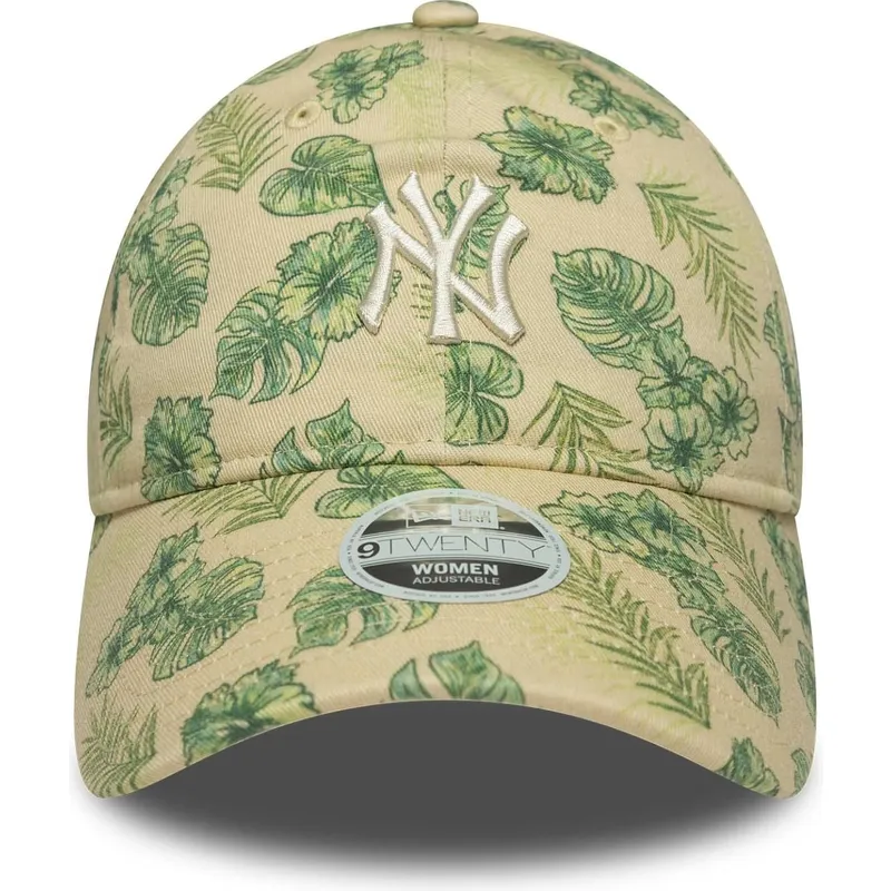 cap-kumer-beige-adjustable-strap-9twenty-all-over-print-tropical-new-york-yankees-mlb-new-era
