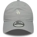 new-era-curved-brim-9twenty-mini-logo-washed-los-angeles-dodgers-mlb-grey-adjustable-cap