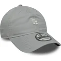 new-era-curved-brim-9twenty-mini-logo-washed-los-angeles-dodgers-mlb-grey-adjustable-cap
