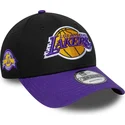 mutsid-kumer-must-reguleeritav-9forty-side-patch-los-angeles-lakers-nba-new-era