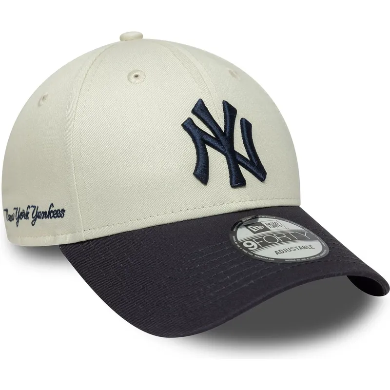 mutsid-kumer-beez-reguleeritav-9forty-side-script-new-york-yankees-mlb-new-era