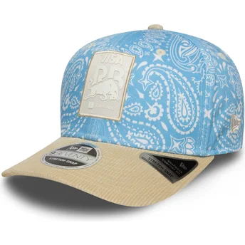 New Era Curved Brim 9SEVENTY Stretch Snap Lifestyle Racing Bulls F1 Team Formula 1 Blue and Beige Snapback Cap