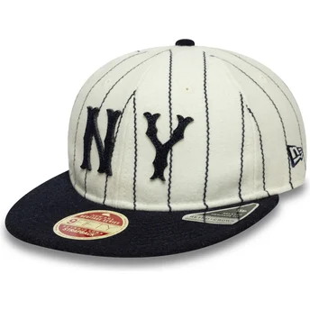Cap lame beige adjustable strap 9FIFTY Retro Crown Heritage New York Yankees MLB New Era