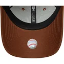 new-era-curved-brim-brown-logo-9forty-league-essential-new-york-yankees-mlb-brown-adjustable-cap