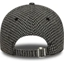 new-era-curved-brim-9twenty-houndstooth-new-york-yankees-mlb-black-adjustable-cap