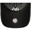 new-era-curved-brim-9twenty-houndstooth-new-york-yankees-mlb-black-adjustable-cap