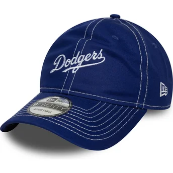New Era Curved Brim 9TWENTY Contrast Stitch Los Angeles Dodgers MLB Blue Adjustable Cap