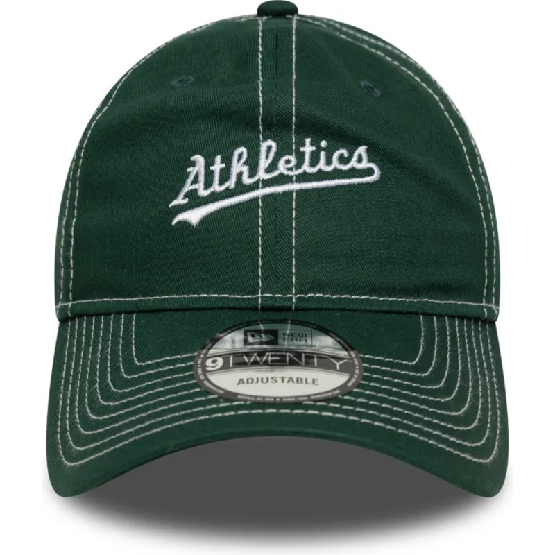 mutsid-kumer-roheline-reguleeritav-9twenty-contrast-stitch-oakland-athletics-mlb-new-era