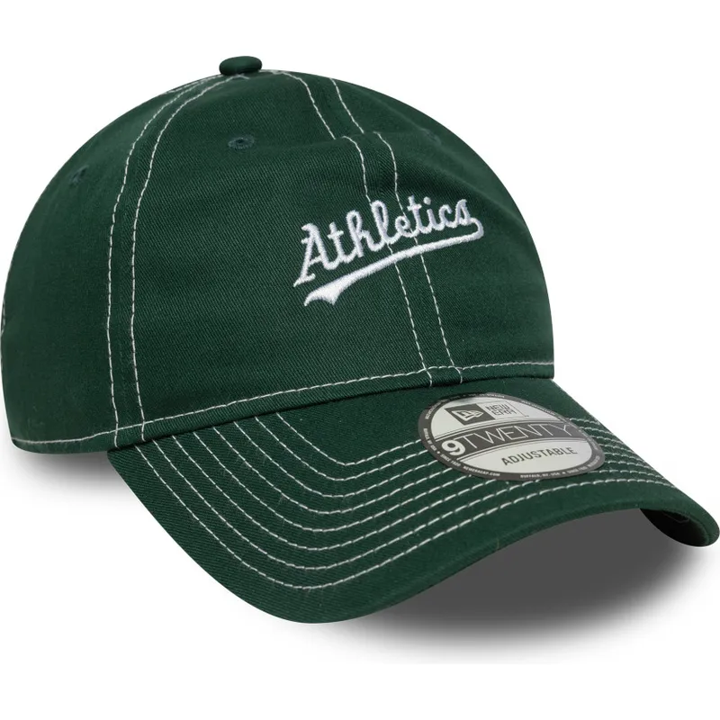 mutsid-kumer-roheline-reguleeritav-9twenty-contrast-stitch-oakland-athletics-mlb-new-era