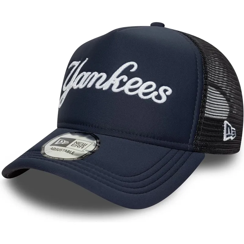 mutsid-kumer-meresinine-snapback-a-frame-script-new-york-yankees-mlb-new-era