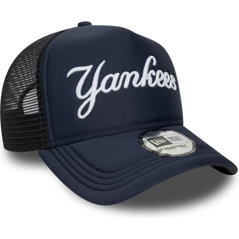 mutsid-kumer-meresinine-snapback-a-frame-script-new-york-yankees-mlb-new-era