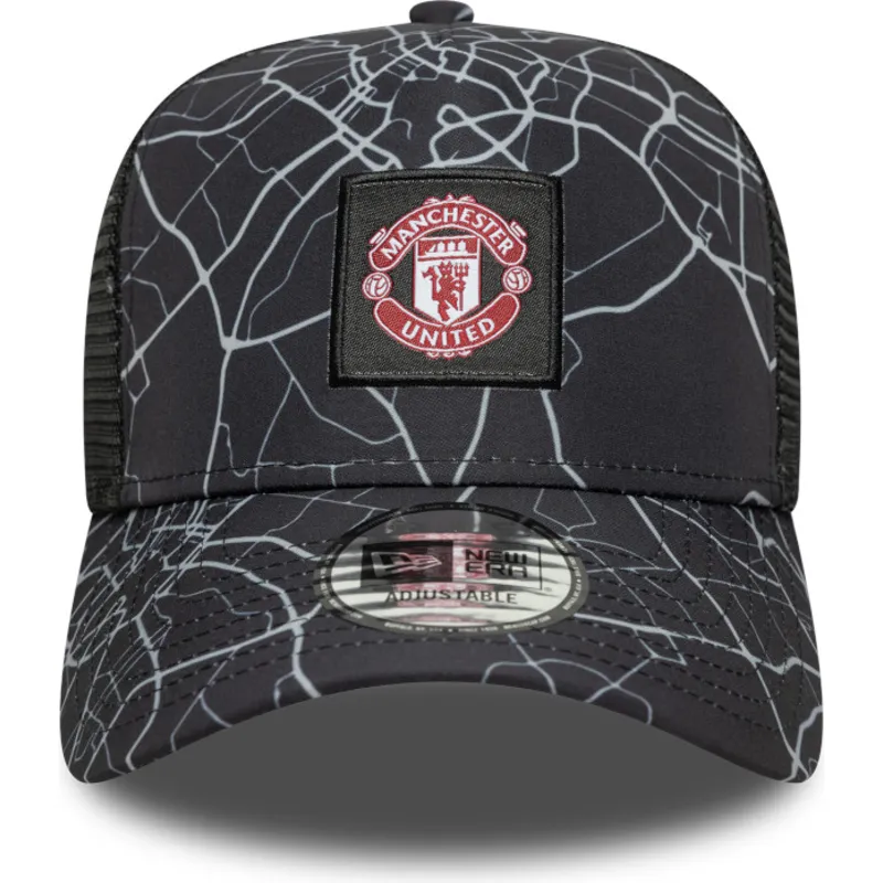 cap-kumer-black-snapback-a-frame-all-over-print-manchester-united-football-club-premier-league-new-era