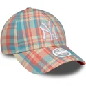 mutsid-kumer-roosa-reguleeritav-9forty-check-new-york-yankees-mlb-new-era