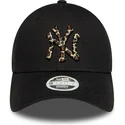 mutsid-kumer-must-reguleeritav-9forty-leopard-infill-new-york-yankees-mlb-new-era