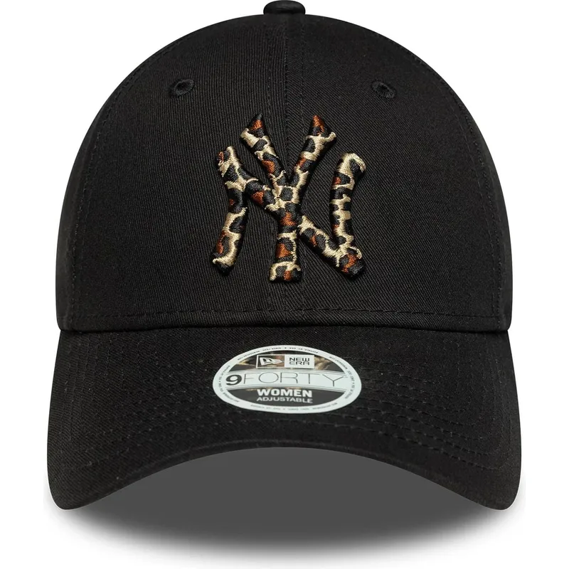 mutsid-kumer-must-reguleeritav-9forty-leopard-infill-new-york-yankees-mlb-new-era