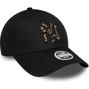 mutsid-kumer-must-reguleeritav-9forty-leopard-infill-new-york-yankees-mlb-new-era