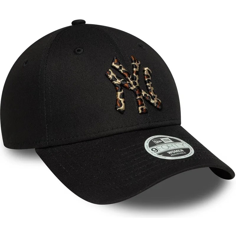 mutsid-kumer-must-reguleeritav-9forty-leopard-infill-new-york-yankees-mlb-new-era