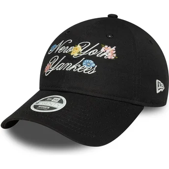 Mütsid kumer must reguleeritav rihm 9FORTY Floral Script New York Yankees MLB New Era