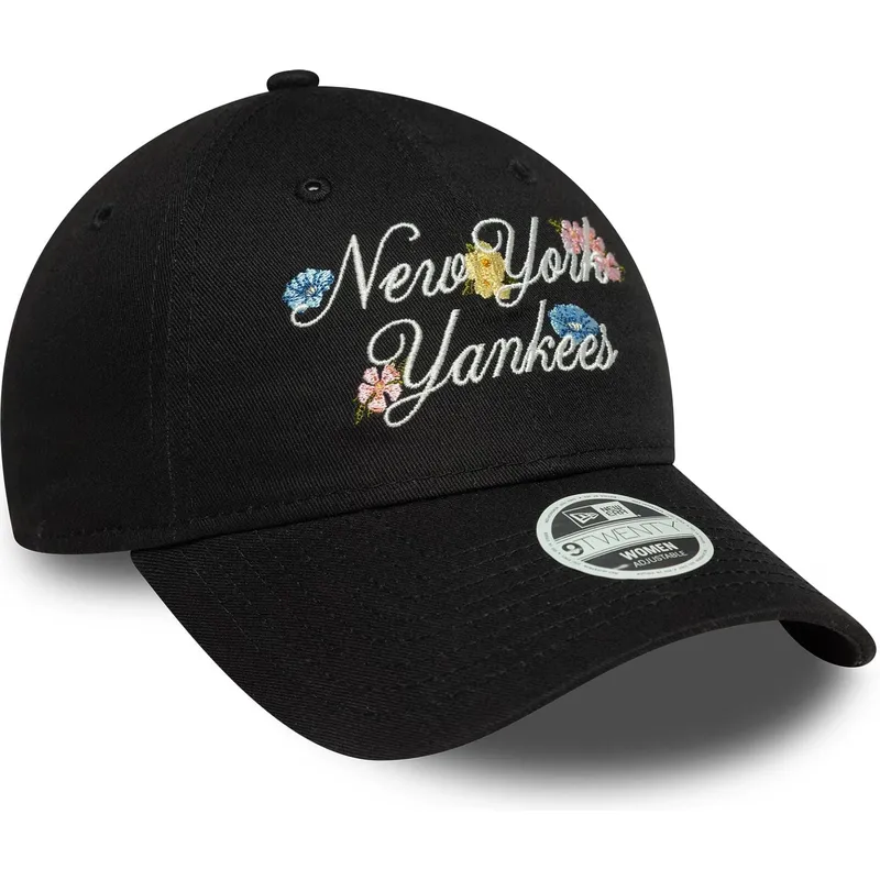 mutsid-kumer-must-reguleeritav-9forty-floral-script-new-york-yankees-mlb-new-era