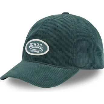 Von Dutch Curved Brim LOG08 Green Adjustable Cap