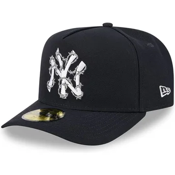 New Era Curved Brim 59FIFTY A Frame Wired New York Yankees MLB Navy Blue Fitted Cap