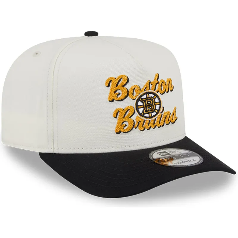 mutsid-kumer-beez-snapback-9fifty-a-frame-chainstitch-boston-bruins-nhl-new-era