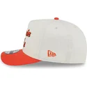 new-era-curved-brim-9fifty-a-frame-chainstitch-anaheim-ducks-nhl-beige-and-orange-snapback-cap