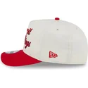 new-era-curved-brim-9fifty-a-frame-chainstitch-detroit-red-wings-nhl-beige-and-red-snapback-cap