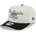 new-era-curved-brim-9fifty-a-frame-chainstitch-los-angeles-kings-nhl-beige-and-black-snapback-cap